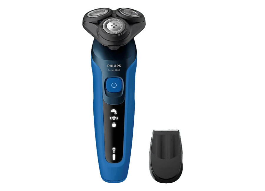 Philips Afeitadora – Philips S5000 S5466/17, eléctrica, Seco y Mojado, Sensor barba, Soporte de carga, Cortapatilla