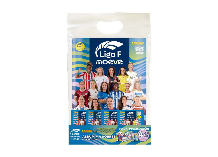 Starter Pack Album + 4 Sobres Cromos Liga Femenina 2025-26 Panini