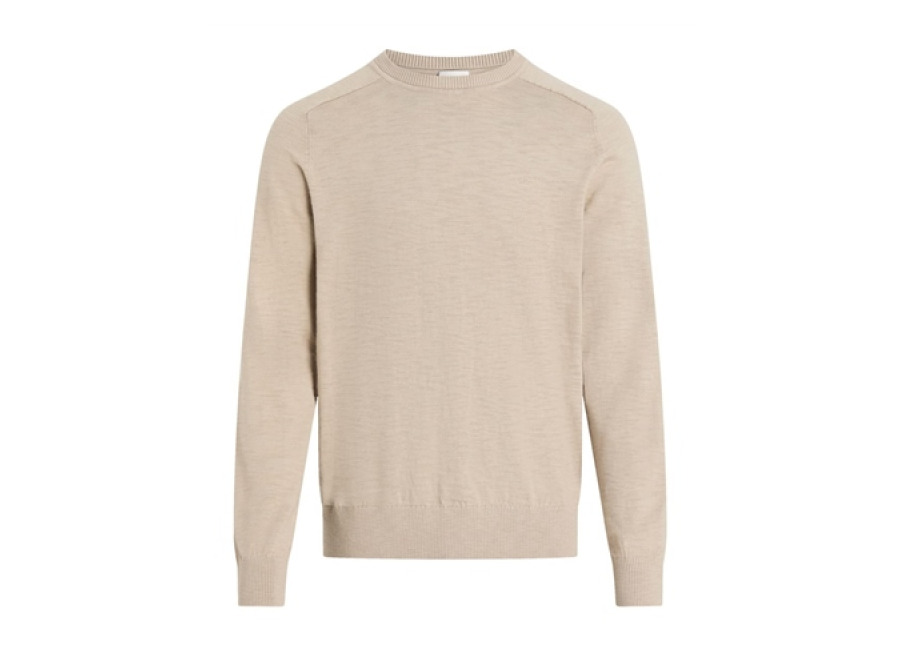 Calvin Klein Slub Texture Crew Neck Sweatshirt – Beige