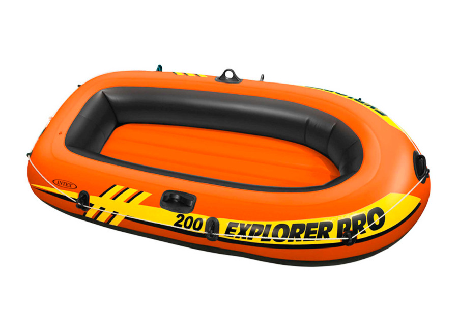 INTEX BARCO EXPLORER PRO 200, 196X102X33CM 3CAMARAS DE AIRE CUERDA DE AGARRE ALREDEDOR DE LA BARCA PARCHE DE REPARACION CALIDAD DE CONFIANZA OFICIAL GARANTIZADO