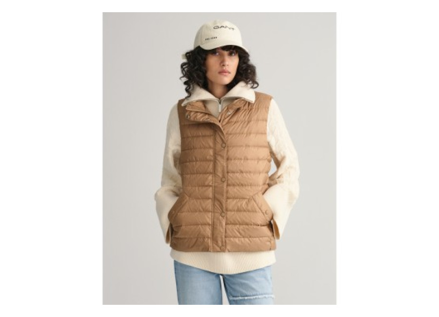 Gant para mujer. 4700280 Chaleco de plumón ligero (M), Casual, Clásico, Sin mangas / Tirantes, Poliéster Reciclado, Sostenible