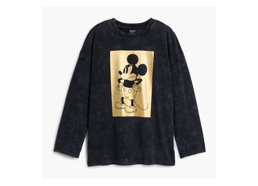 Desigual Camiseta manga larga Mickey Mouse™, NiñOs, Algodon, Negro, 11/12