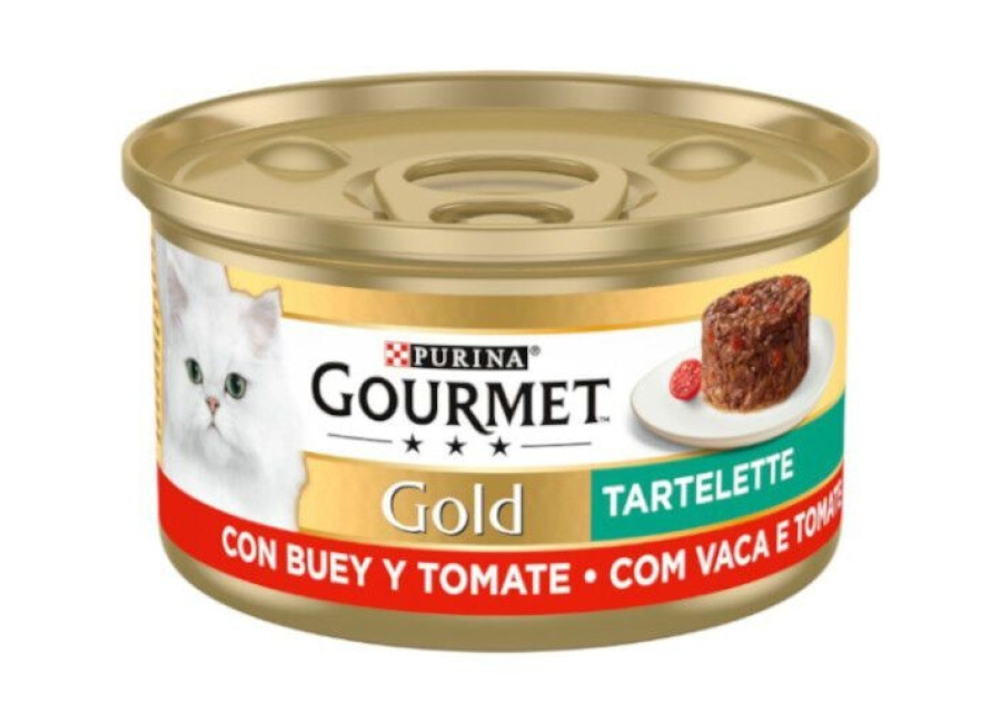 Gourmet 48 latas x 85 g Gourmet Gold Pastel de Buey y Tomate lata para gatos ¡Pack ahorro!