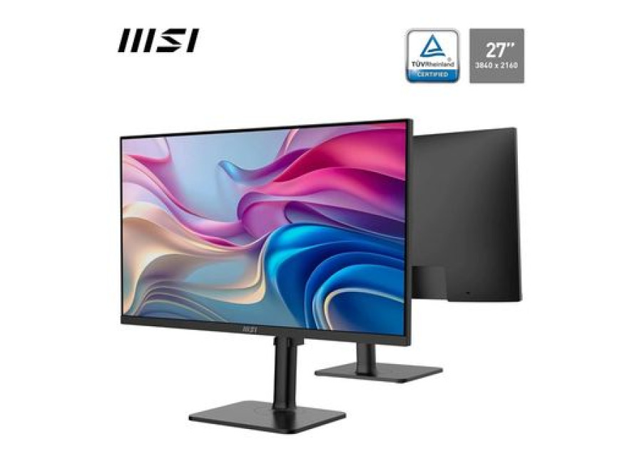 Monitor Lcd Msi Modern Md272uphg 27″ Business/4k Panel Ips Mate 3840×2160 16:9 60hz 4 Altavoces Ms Color Negro Modernmd272u
