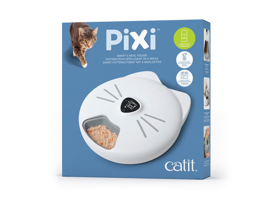 Comedero automático Catit Pixi Smart 6-Meal – Comedero automático (6 x 170 ml)