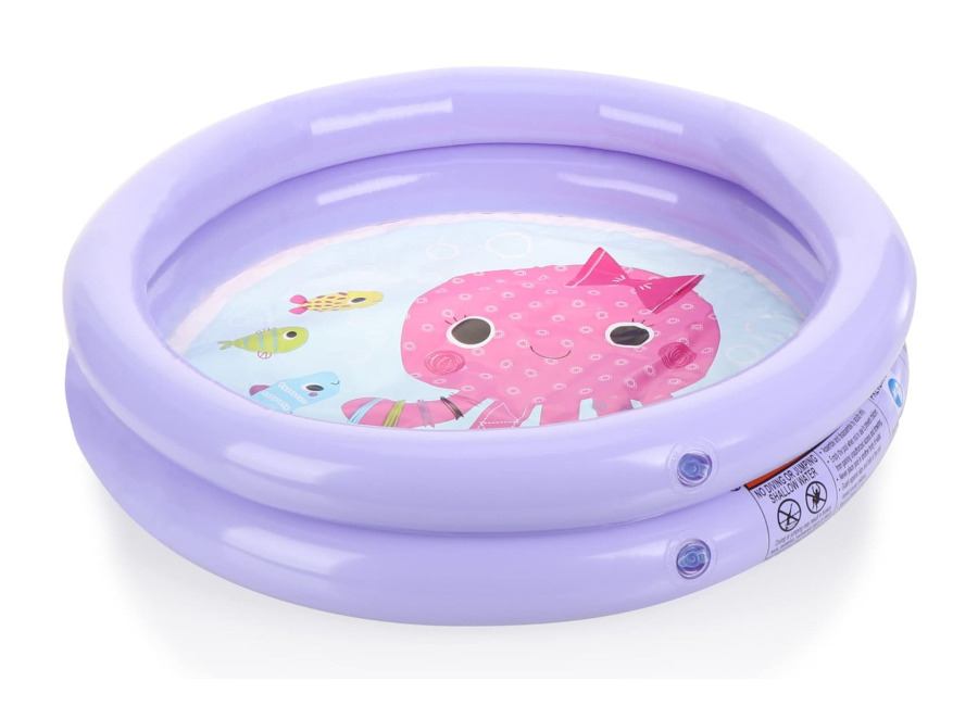 Piscina Infantil – Piscina Hinchable Redonda para bebés – Mini Piscina de 2 Anillos para balcón, Piscina para Balcón, Terraza o Jardín, Refrescante Baño en Verano para Bebes, Duradero, Fácil de Transportar, Piscina Inflable, Bañera Piscina