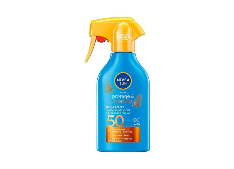NIVEA Sun Protege & Broncea Spray SPF 20-30-50doble efecto estimula el bronceado natural de la piel 270 ml