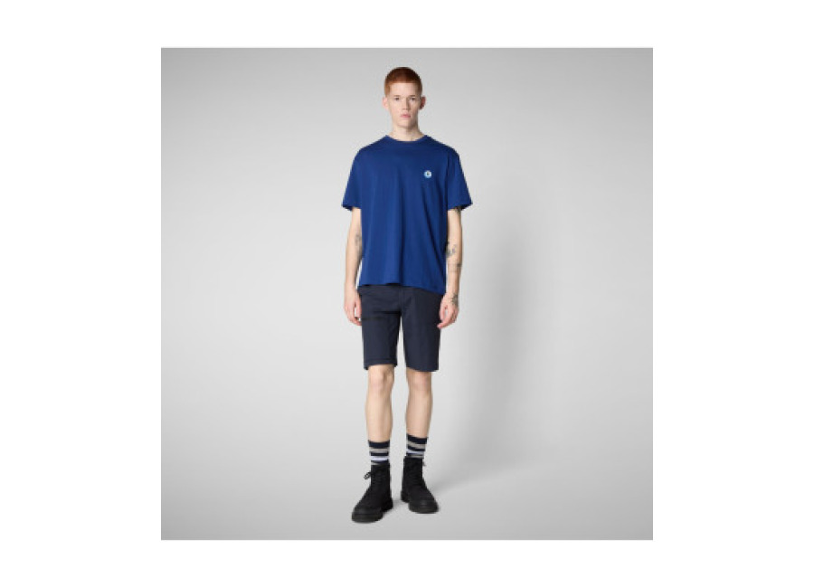 Save The Duck para hombre. Camiseta Caius azul (XL), Casual, Algodón, Manga corta