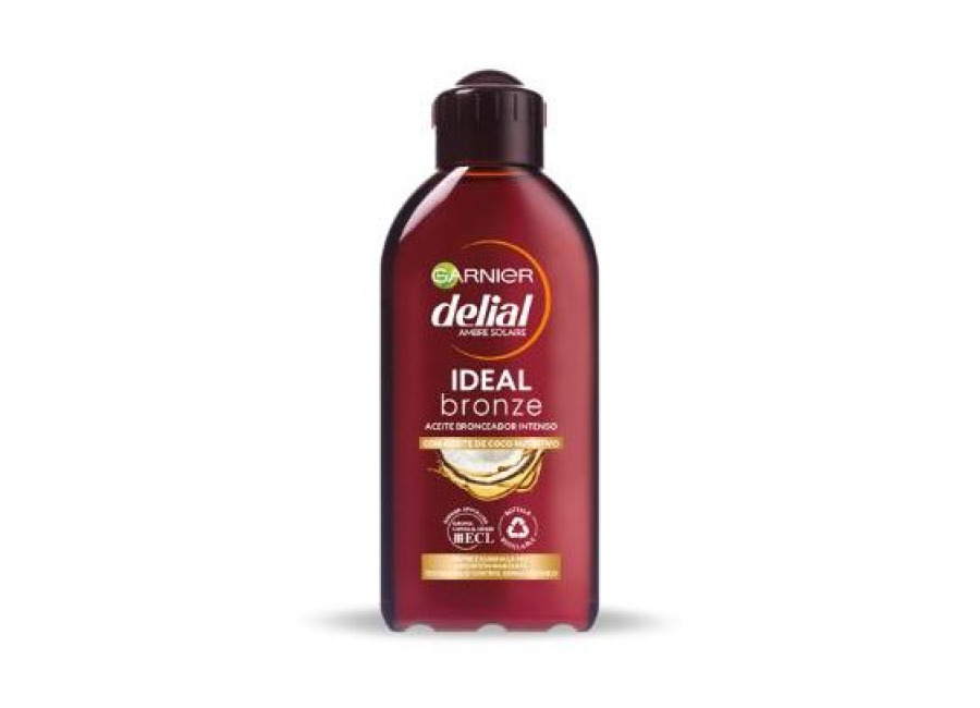 ¡40% DTO! Ideal Bronze Delial Aceite Bronceador Intenso Con Aceite de Coco Nutritivo 200 ml