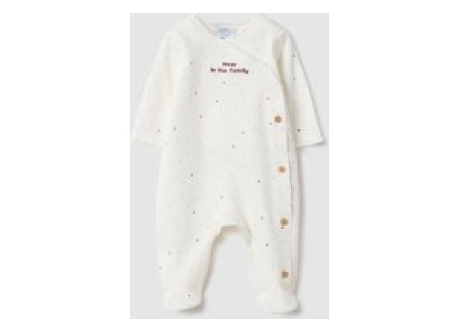Fagottino Ranita Blanca De Bebé Niña En Puro Algodón Con Lunares, Ajuste Regular, Bebé Niña, Blanco óptico, Talla: 6-9