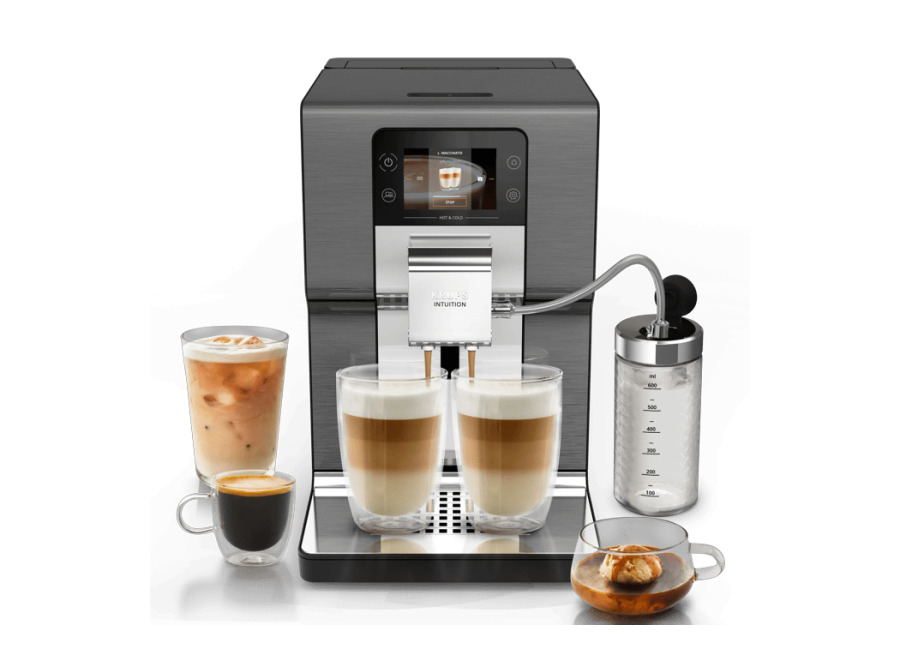 Moulinex Intuition Experience Hot&Cold, Cafetera Superautomática, Pantalla táctil , 36 Recetas, Jarra de leche, Titanio