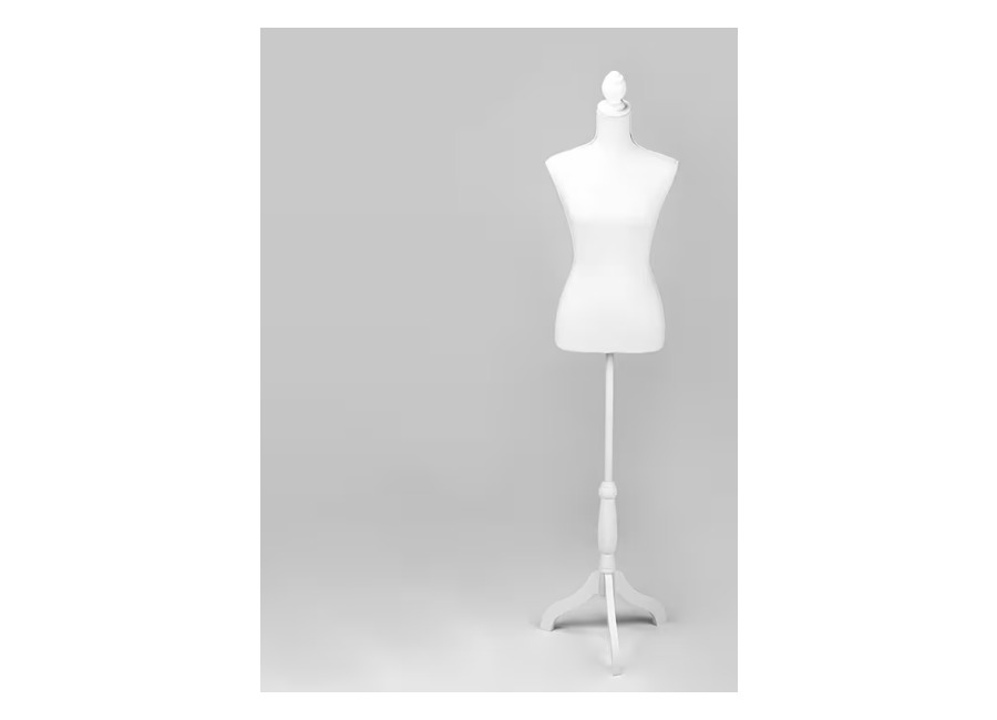Maniquí de Costura Femenino Maniquí de Costura Ajustable a 130-168 cm con Trípode de Madera para Fotografía de Moda Exposición de Prendas Negro
