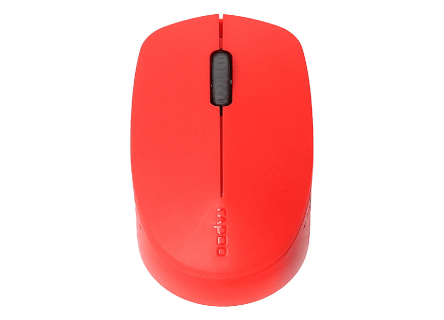 Rapoo Ratón inalámbrico – Rapoo M100 Silent, Clic silencioso, 1300 ppp, Bluetooth 3.0, 4.0, 2.4 GHz, Rojo