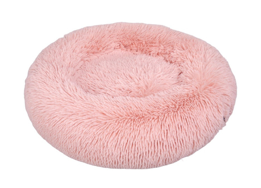 Leeby Cama Donut Antiestrés de Pelo Rosa para gato