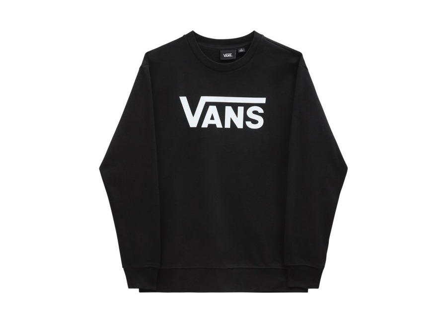 Sudadera Vans Drop V Logo BFF Crew Negro /Blanco Mujer