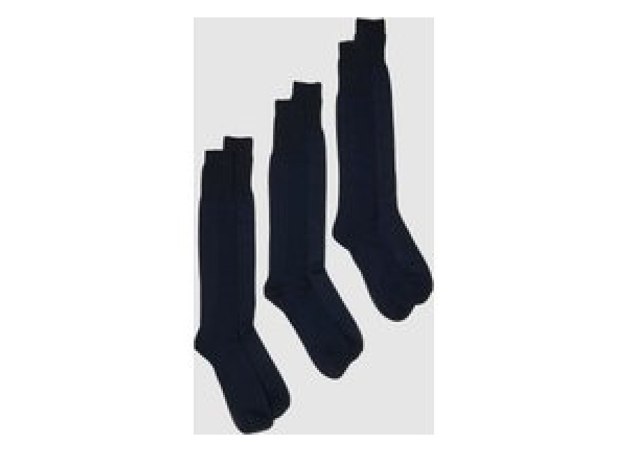 Ovs Tripack Calcetines Largos Azul De Algodón Puro Ajuste Regular, Hombre, Azul marino, Talla: 40/41