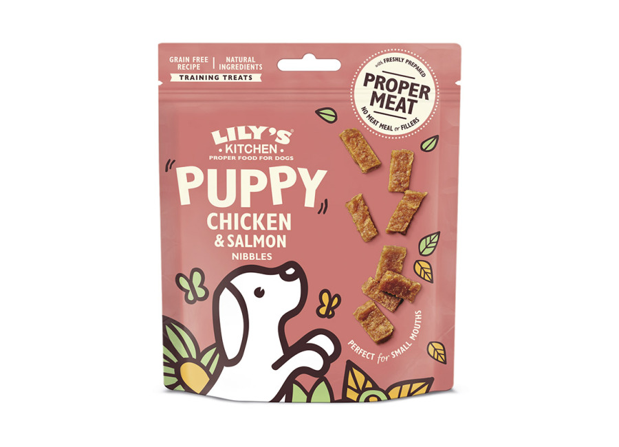 4 bolsitas x 70 g Lily’s Kitchen Bocaditos Puppy Pollo y Salmón para perros ¡Pack ahorro!
