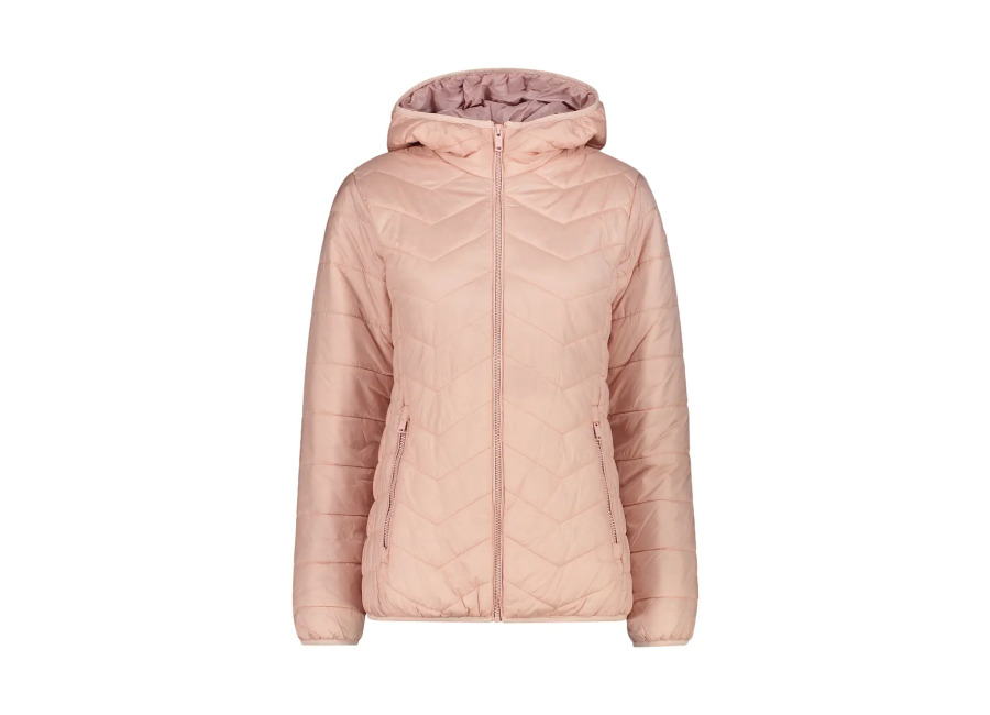 Chaqueta acolchada con capucha y costuras diagonales para mujer CMP