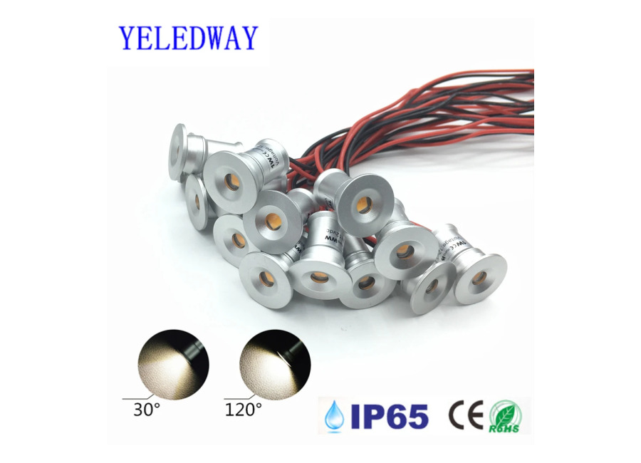 Mini luces LED empotrables de techo de 12V, foco regulable de 1W, escaparate blanco y negro,…