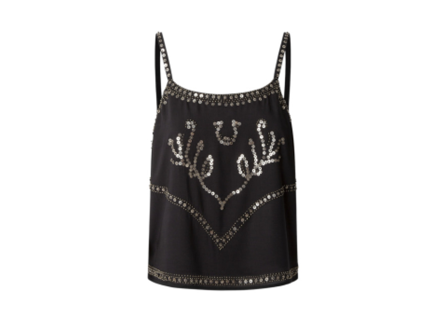Pepe Jeans para mujer. Top Eartly negro (M), Casual, Algodón, Sin mangas / Tirante