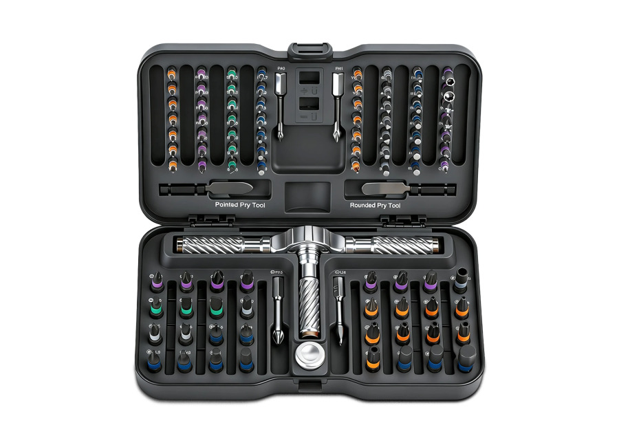 Juego de destornilladores de trinquete multifunción VMAN 100 en 1, con puntas magnéticas, mini kit de…