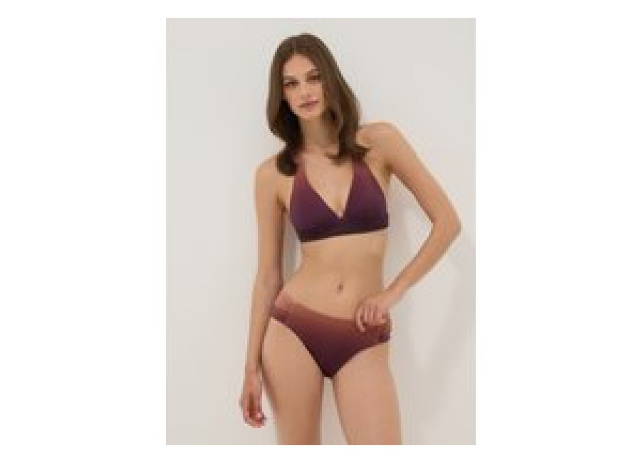 Ovs Slip De Baño Marrón Elástico Con Efecto Degradado, Mujer, Marrón, Talla: 4