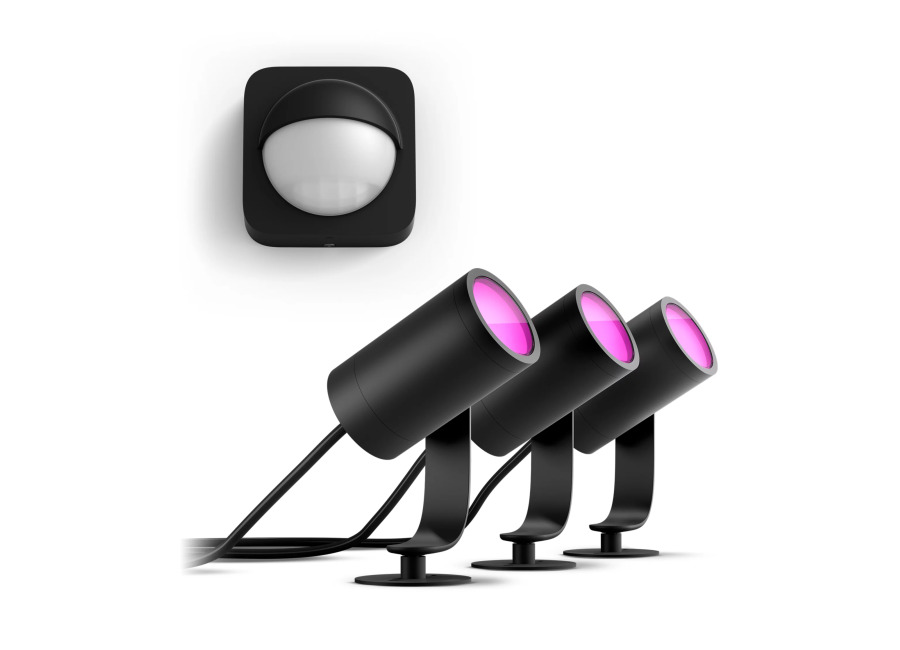 Philips Hue Philips Pack: Focos Inteligentes Hue Lily (3un) + Sensor De Exterior