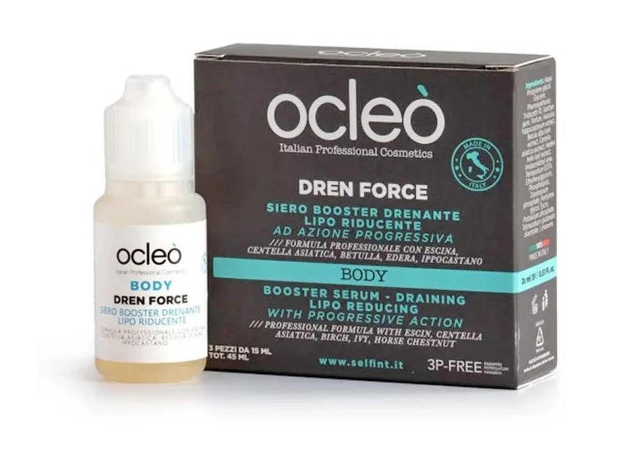 Ocleo siero booster drenante – lipo riducente fialoidi da ml 15 – (tot. ml 45) 3 pz.