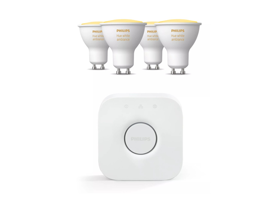 Philips Hue Philips Pack: Bombillas Inteligentes Gu10 (4un) + Hue Bridge
