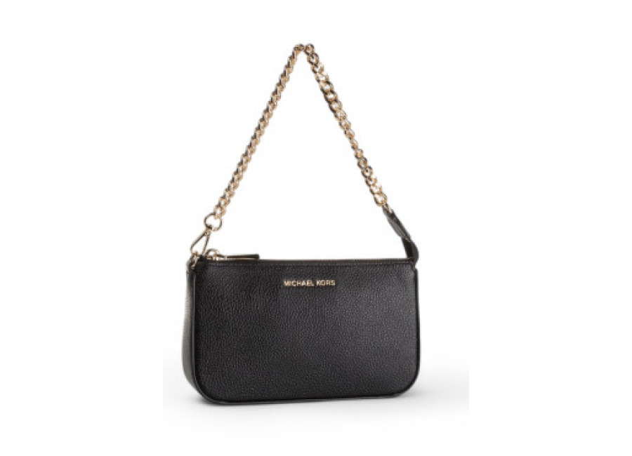 Michael Kors para mujer. 32F7GFDW6L Bolso de piel con cadena negro (OSFA), Casua