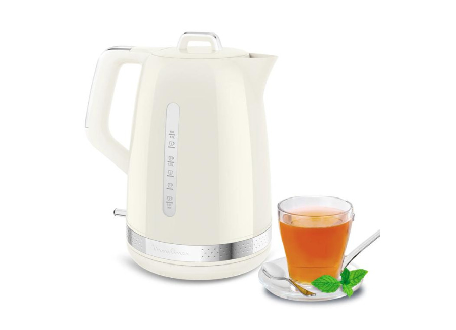 Moulinex Hervidor marfil, diseño vintage, 1,7 L de capacidad y base giratoria 360°