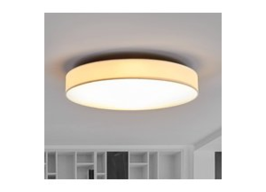 Lámpara LED de techo Saira de Lindby, Ø 50 cm, blanca, texti