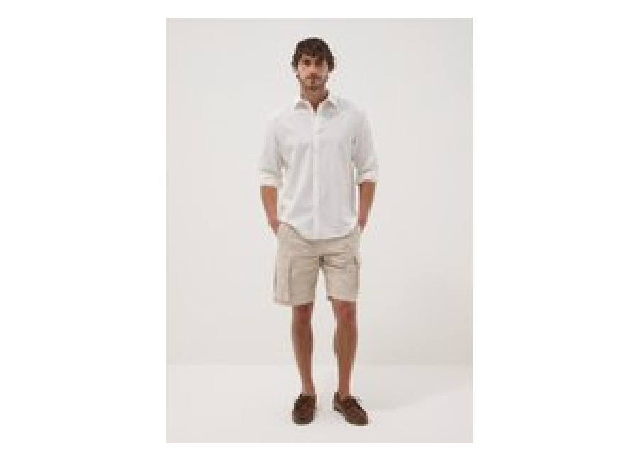 Ovs Bermudas Cargo Beige De Algodón Elástico, Hombre, Beige Claro, Talla: 46