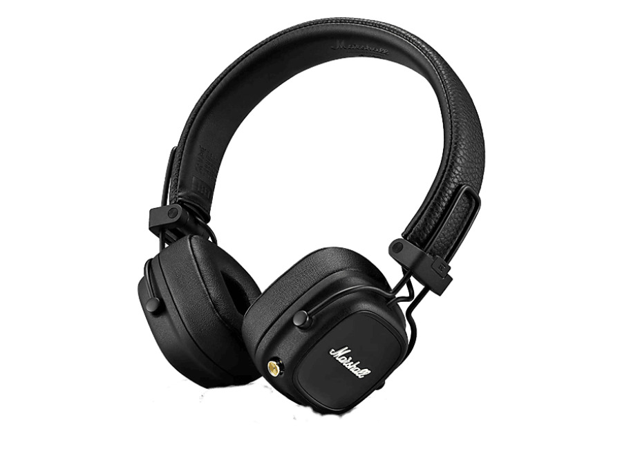 Marshall Auriculares inalámbricos – Marshall Major IV, Supraaurales, Bluetooth, 80 h batería, Táctil, Plegable, Negro