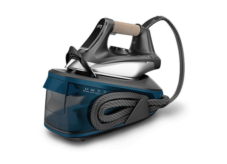 Rowenta Centro de planchado – Rowenta , 2400 W, 350 g/min, 6.5 bar, Suela Durilium Airglide, Azu
