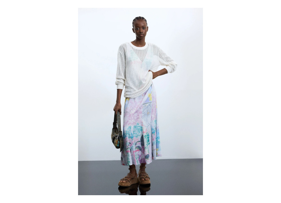 Desigual Vestido Estampado 2 en 1, Mujer