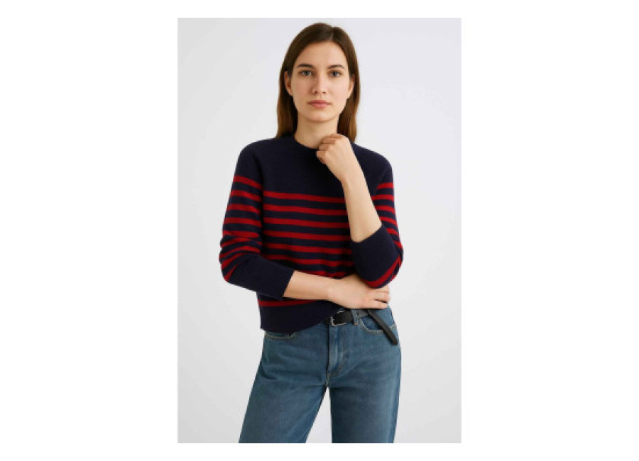 Marella para mujer. 2523366244200 Jersey de mezcla de cachemira Pace marino (L), Casua