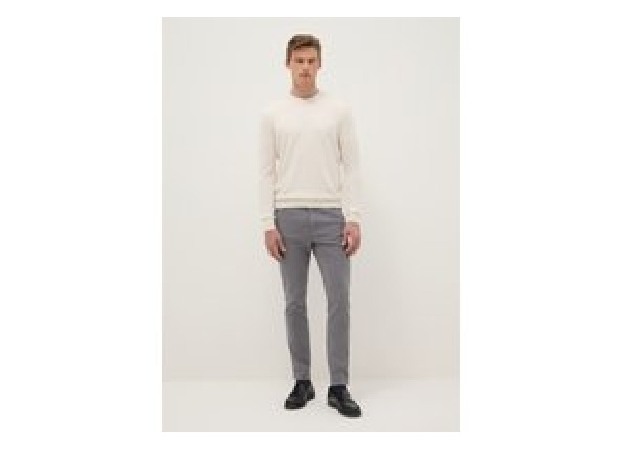 Ovs Pantalones Grises Ajustados De Algodón Elástico, Hombre, Gris claro, Talla: 52