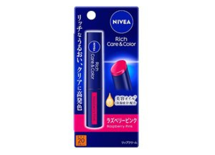 Nivea Japan – Rich Care & Color Lip Raspberry Pink – 2g