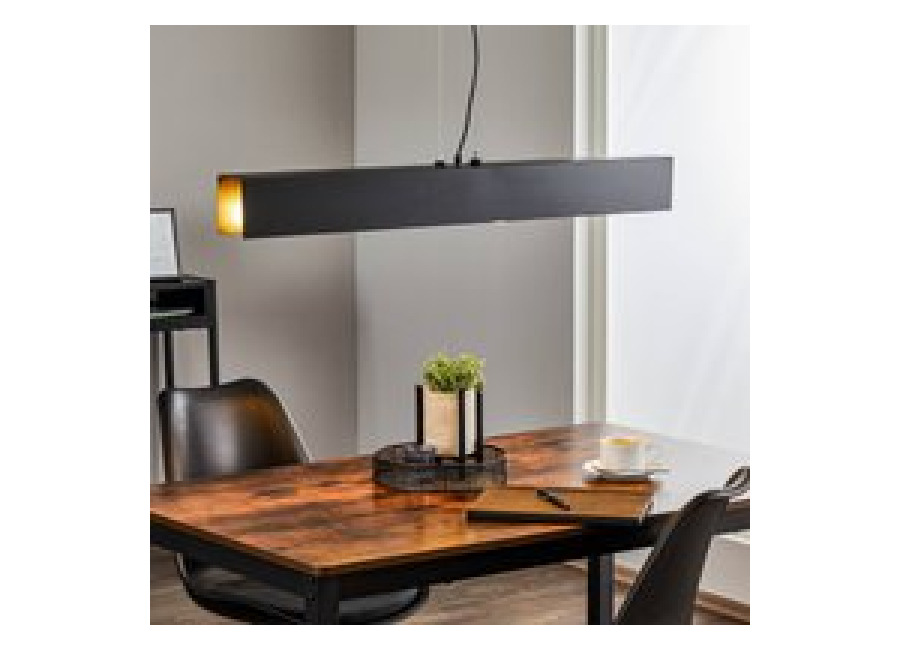 Emibig LIGHTING Lámpara colgante Gentor 4, longitud 96 cm en negro