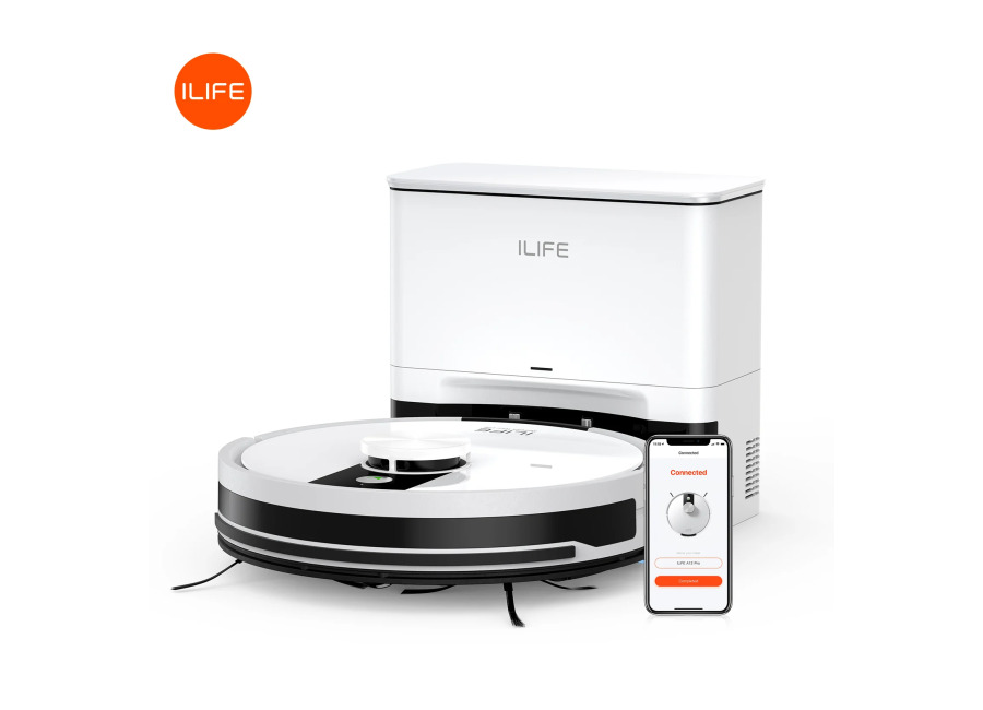 Robot Aspirador y Fregador ILIFE A12 Pro, Navegación LIDAR, Recolección Automática de Polvo, Succión de 3000Pa,…